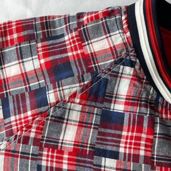 Tommy Hilfiger Women's Patchwork Varsity Jacket Size 1X Red, White Blue - Picture 4 of 13